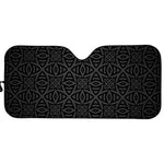 Black Celtic Symbol Pattern Print Car Sun Shade