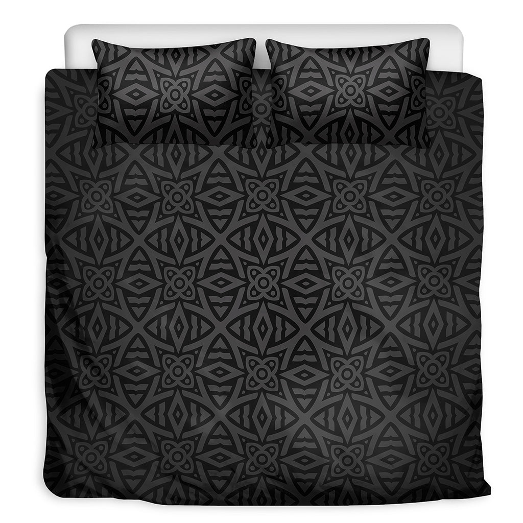 Black Celtic Symbol Pattern Print Duvet Cover Bedding Set