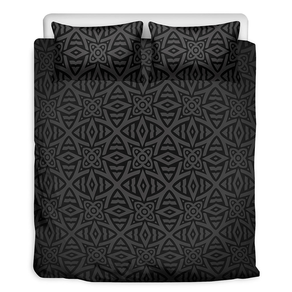 Black Celtic Symbol Pattern Print Duvet Cover Bedding Set
