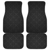 Black Celtic Symbol Pattern Print Front and Back Car Floor Mats