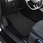 Black Celtic Symbol Pattern Print Front Car Floor Mats