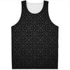 Black Celtic Symbol Pattern Print Men's Tank Top