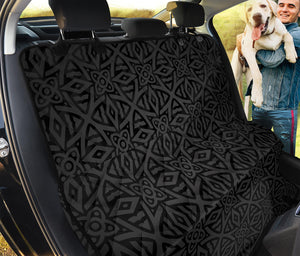 Black Celtic Symbol Pattern Print Pet Car Back Seat Cover