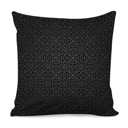 Black Celtic Symbol Pattern Print Pillow Cover
