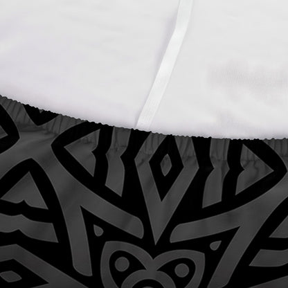 Black Celtic Symbol Pattern Print Sofa Cover