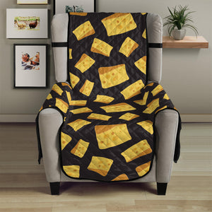 Black Cheese And Holes Pattern Print Armchair Protector