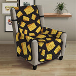 Black Cheese And Holes Pattern Print Armchair Protector