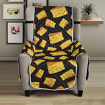 Black Cheese And Holes Pattern Print Armchair Protector