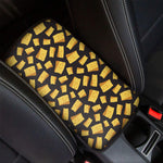 Black Cheese And Holes Pattern Print Car Center Console Cover