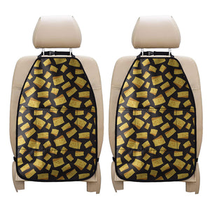 Black Cheese And Holes Pattern Print Car Seat Organizers