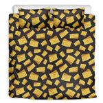 Black Cheese And Holes Pattern Print Duvet Cover Bedding Set