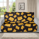 Black Cheese And Holes Pattern Print Futon Protector