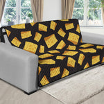 Black Cheese And Holes Pattern Print Futon Protector