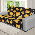 Black Cheese And Holes Pattern Print Futon Protector