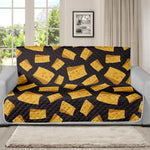 Black Cheese And Holes Pattern Print Futon Protector