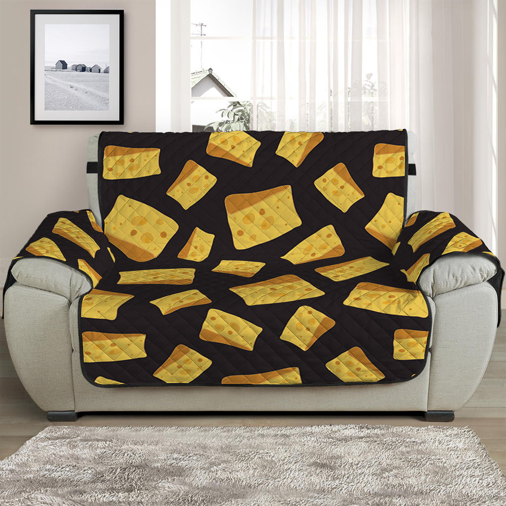 Black Cheese And Holes Pattern Print Half Sofa Protector