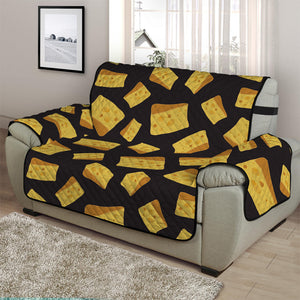 Black Cheese And Holes Pattern Print Half Sofa Protector