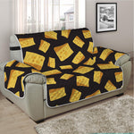 Black Cheese And Holes Pattern Print Half Sofa Protector