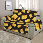 Black Cheese And Holes Pattern Print Half Sofa Protector