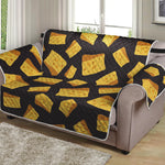 Black Cheese And Holes Pattern Print Loveseat Protector