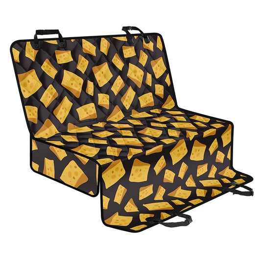 Black Cheese And Holes Pattern Print Pet Car Back Seat Cover