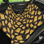 Black Cheese And Holes Pattern Print Pet Car Back Seat Cover