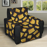 Black Cheese And Holes Pattern Print Recliner Protector