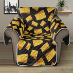 Black Cheese And Holes Pattern Print Recliner Protector