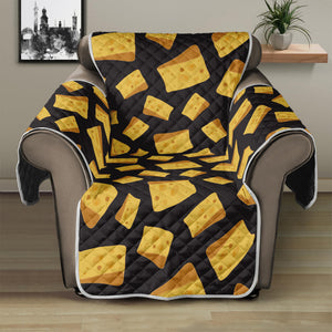 Black Cheese And Holes Pattern Print Recliner Protector