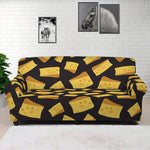 Black Cheese And Holes Pattern Print Sofa Cover