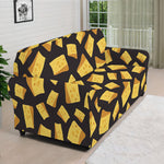 Black Cheese And Holes Pattern Print Sofa Cover