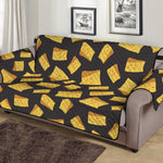 Black Cheese And Holes Pattern Print Sofa Protector