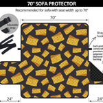 Black Cheese And Holes Pattern Print Sofa Protector