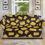 Black Cheese And Holes Pattern Print Sofa Protector