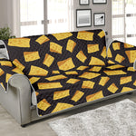 Black Cheese And Holes Pattern Print Sofa Protector