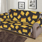 Black Cheese And Holes Pattern Print Sofa Protector