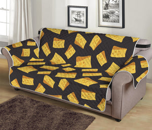 Black Cheese And Holes Pattern Print Sofa Protector