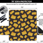 Black Cheese And Holes Pattern Print Sofa Protector