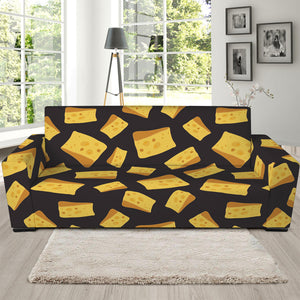 Black Cheese And Holes Pattern Print Sofa Slipcover