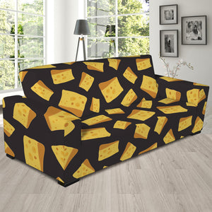 Black Cheese And Holes Pattern Print Sofa Slipcover