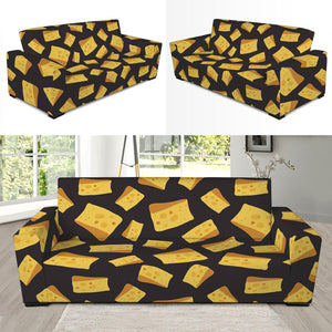 Black Cheese And Holes Pattern Print Sofa Slipcover