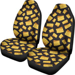 Black Cheese And Holes Pattern Print Universal Fit Car Seat Covers