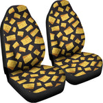 Black Cheese And Holes Pattern Print Universal Fit Car Seat Covers