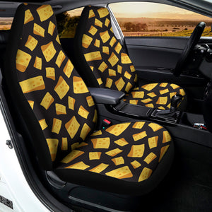 Black Cheese And Holes Pattern Print Universal Fit Car Seat Covers