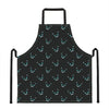 Black Cheshire Cat Pattern Print Apron