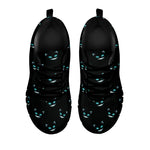 Black Cheshire Cat Pattern Print Black Sneakers