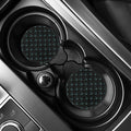 Black Cheshire Cat Pattern Print Car Coasters
