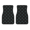 Black Cheshire Cat Pattern Print Front Car Floor Mats