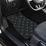 Black Cheshire Cat Pattern Print Front Car Floor Mats