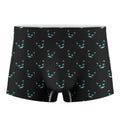 Black Cheshire Cat Pattern Print Men's Boxer Briefs